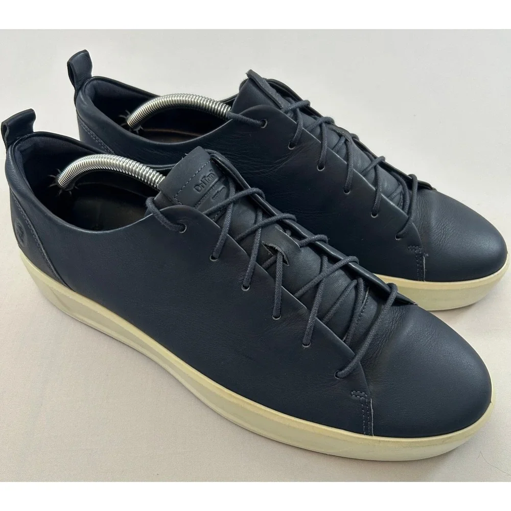 ECCO Soft 8 DriTan Sneakers Men 12 Navy Leather Comfort Casual Shoes 45099401038
